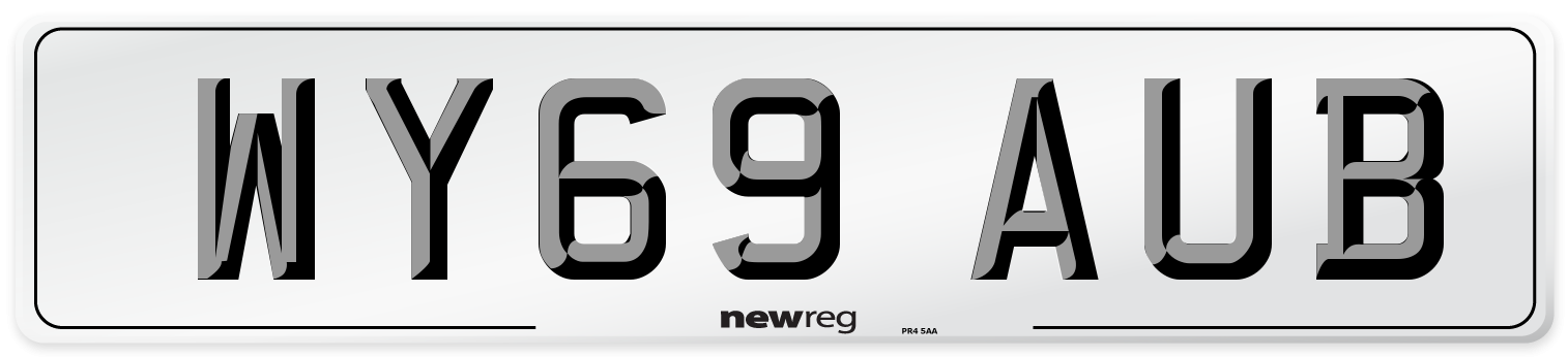 WY69 AUB Number Plate from New Reg